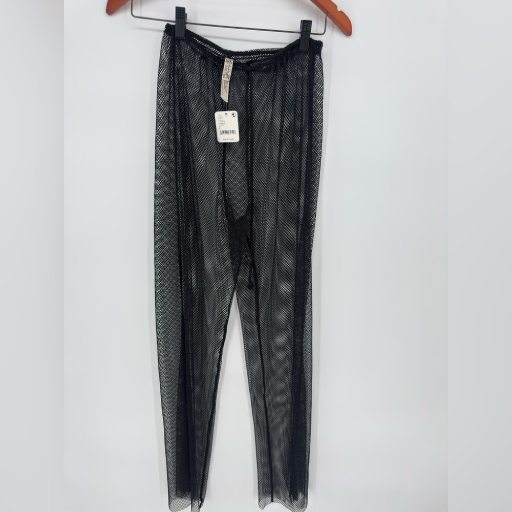 Free people Black Mesh beach Pants